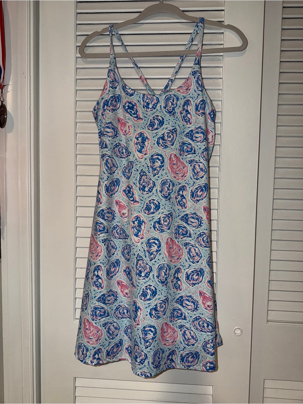 Simply Southern Blue and Pink Oyster Dress - Picture 1 of 3